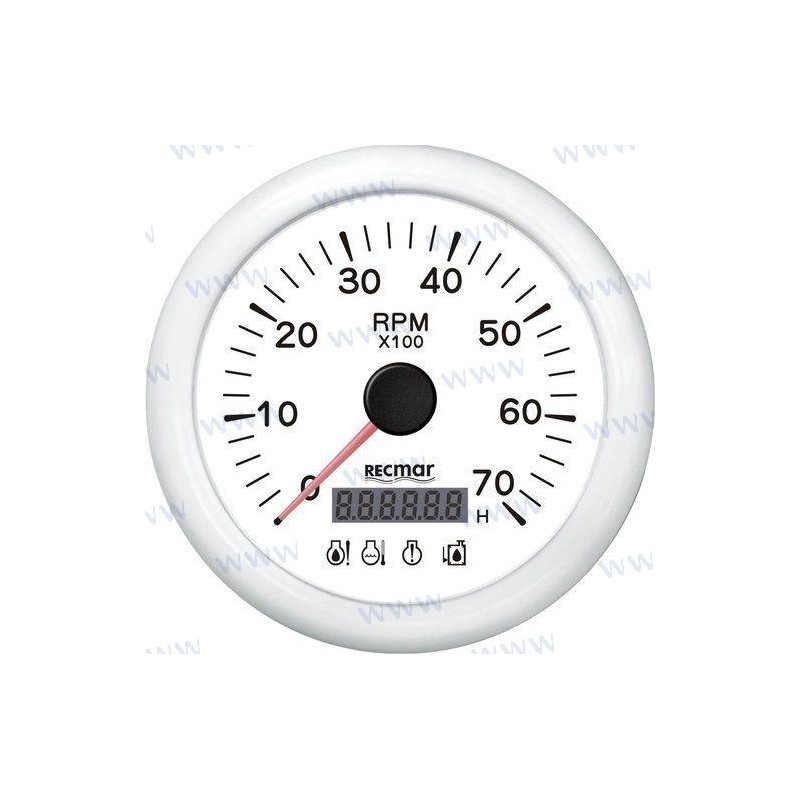 COMPTE TOURS 0/7000RPM BLANC