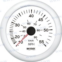 SPEEDOMETER 0/55 MPH BLANC