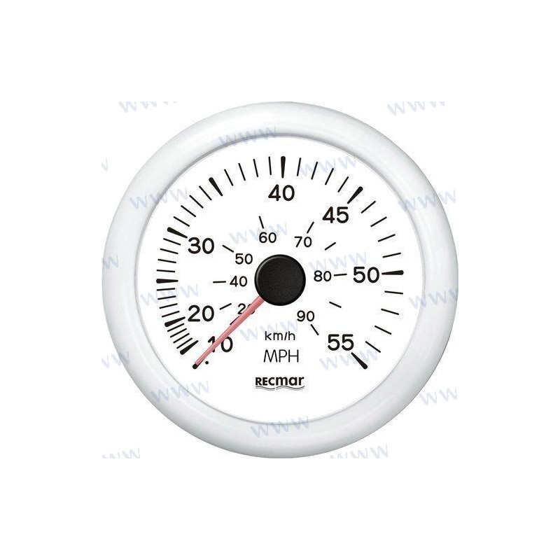 SPEEDOMETER 0/55 MPH BLANC