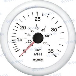 SPEEDOMETER 0/35 MPH BLANC