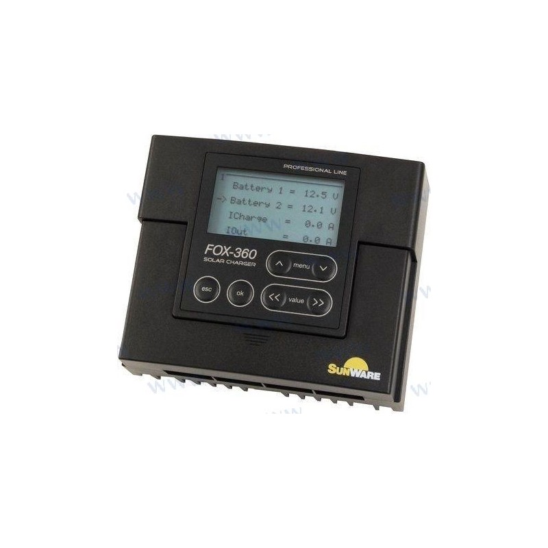 CONTROLEUR CHARGE FOX-360 20A LCD 12/24V