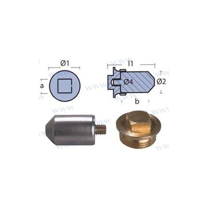 ANODE ECHANGEUR VOLVO AVEC BOUCHON