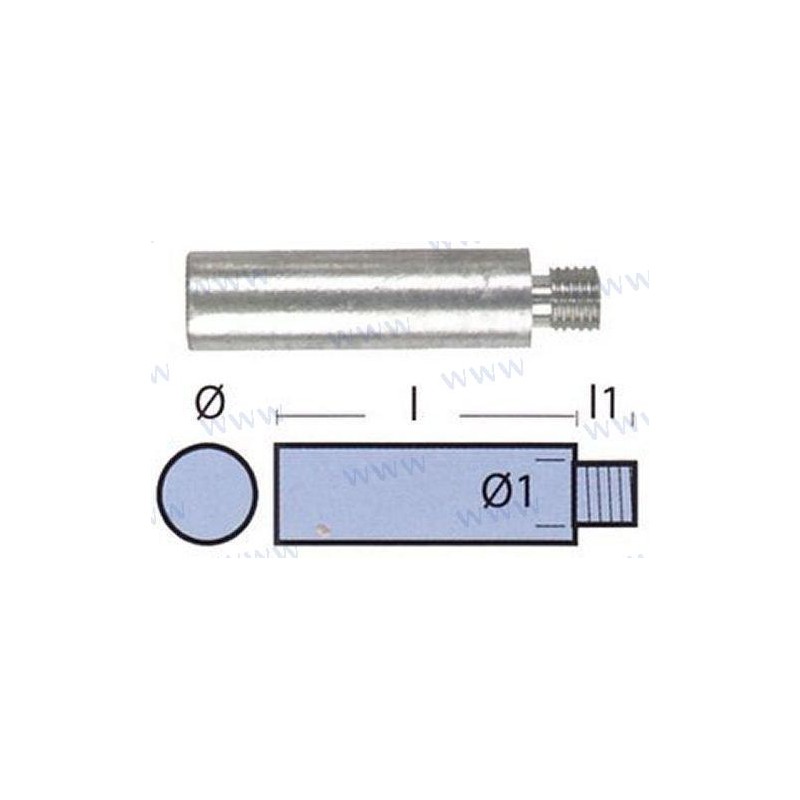 ANODE MOTEUR YANMAR - Yanmar TEN01318 27210-200370