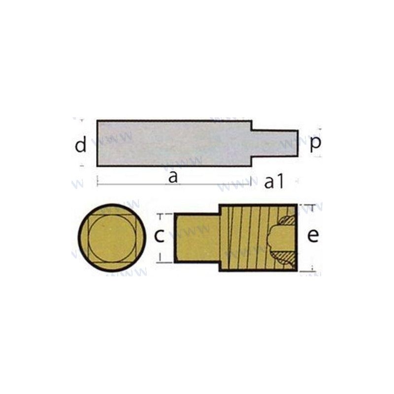 ANODE ECHANGEUR G.M. AVEC BOUCHON - Caterpillar