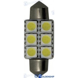 AMPOULE NAVETTE 6LED 1,3W 10/30V 15,9*37