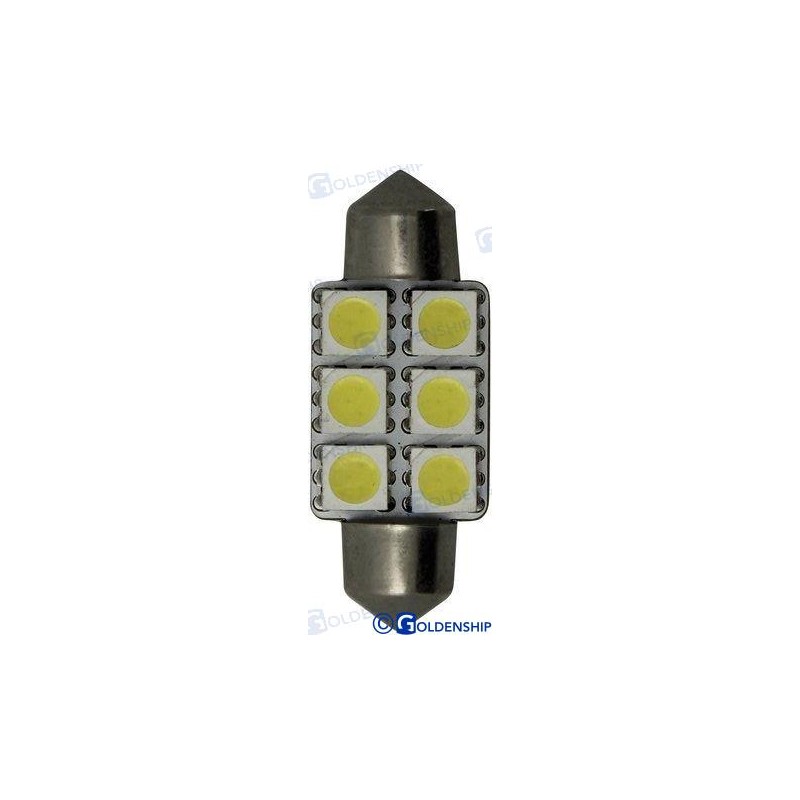 AMPOULE NAVETTE 6LED 1,3W 10/30V 15,9*37