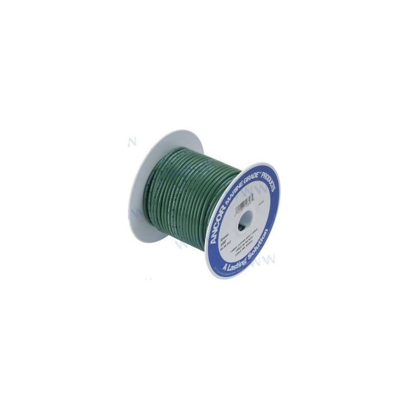 CABLE ELECTRIQUE  (0,8MM2) VERT - 175 M