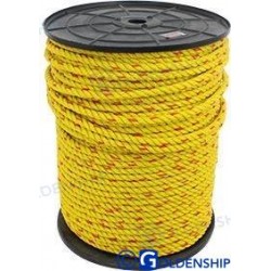 TRESSE POLYESTER JAUNE 4 MM