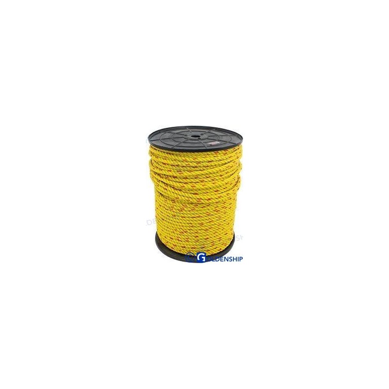 TRESSE POLYESTER JAUNE 4 MM